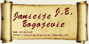 Janićije Bogojević vizit kartica